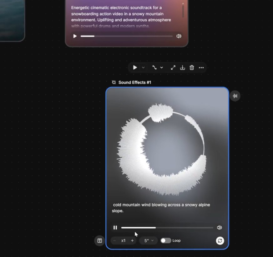 Resultado de áudio gerado